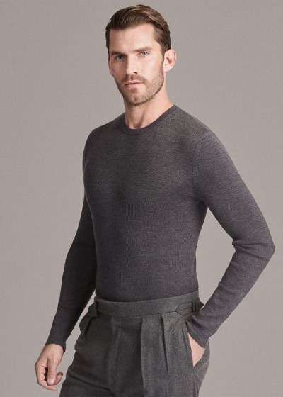 Suéter Ralph Lauren RLX Slim Ribbed Merino Homem 71853-DLIT